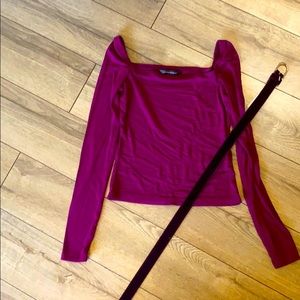 Banana Republic shirt and belt combo